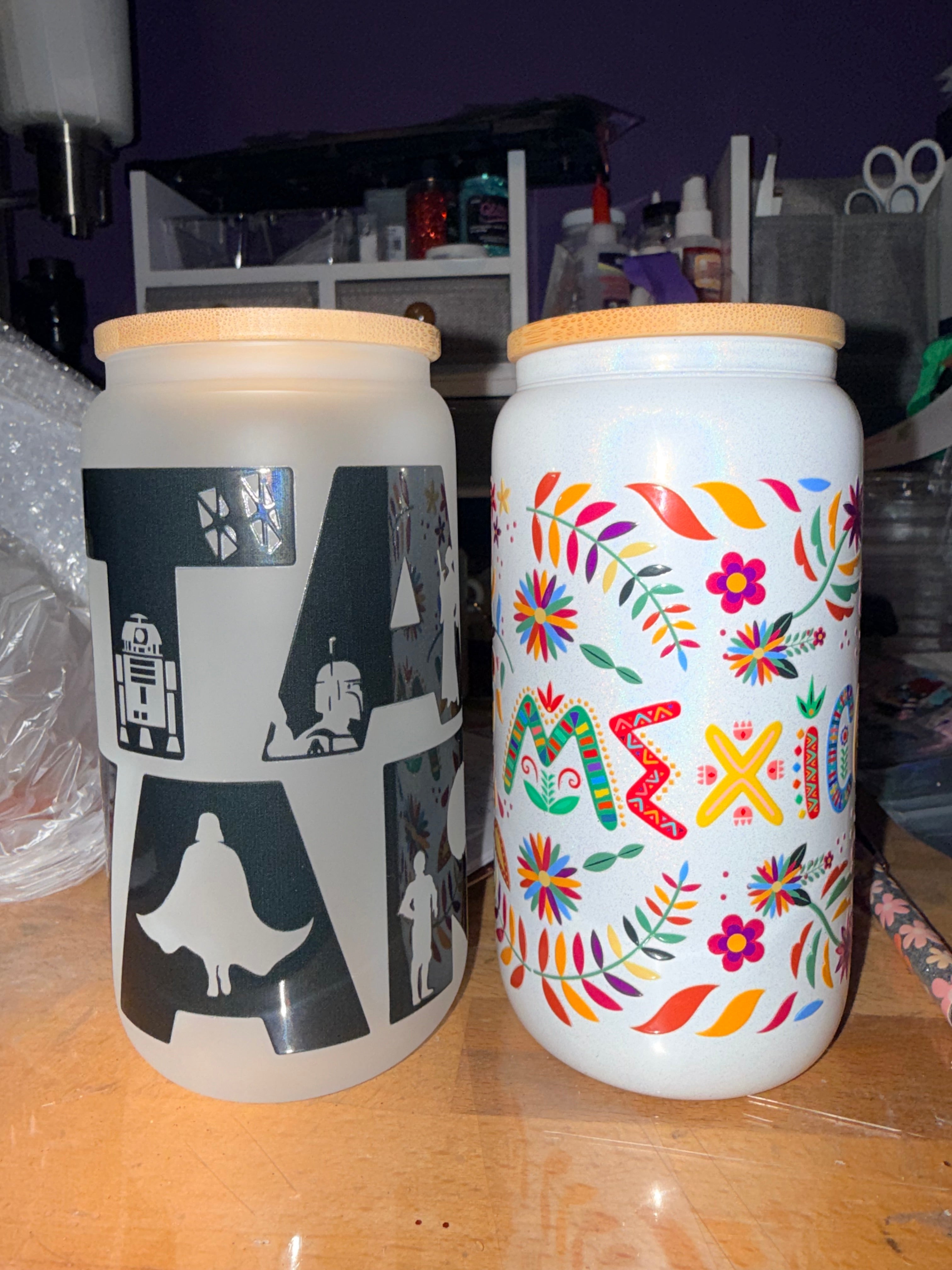 16oz Customized Glass Cups