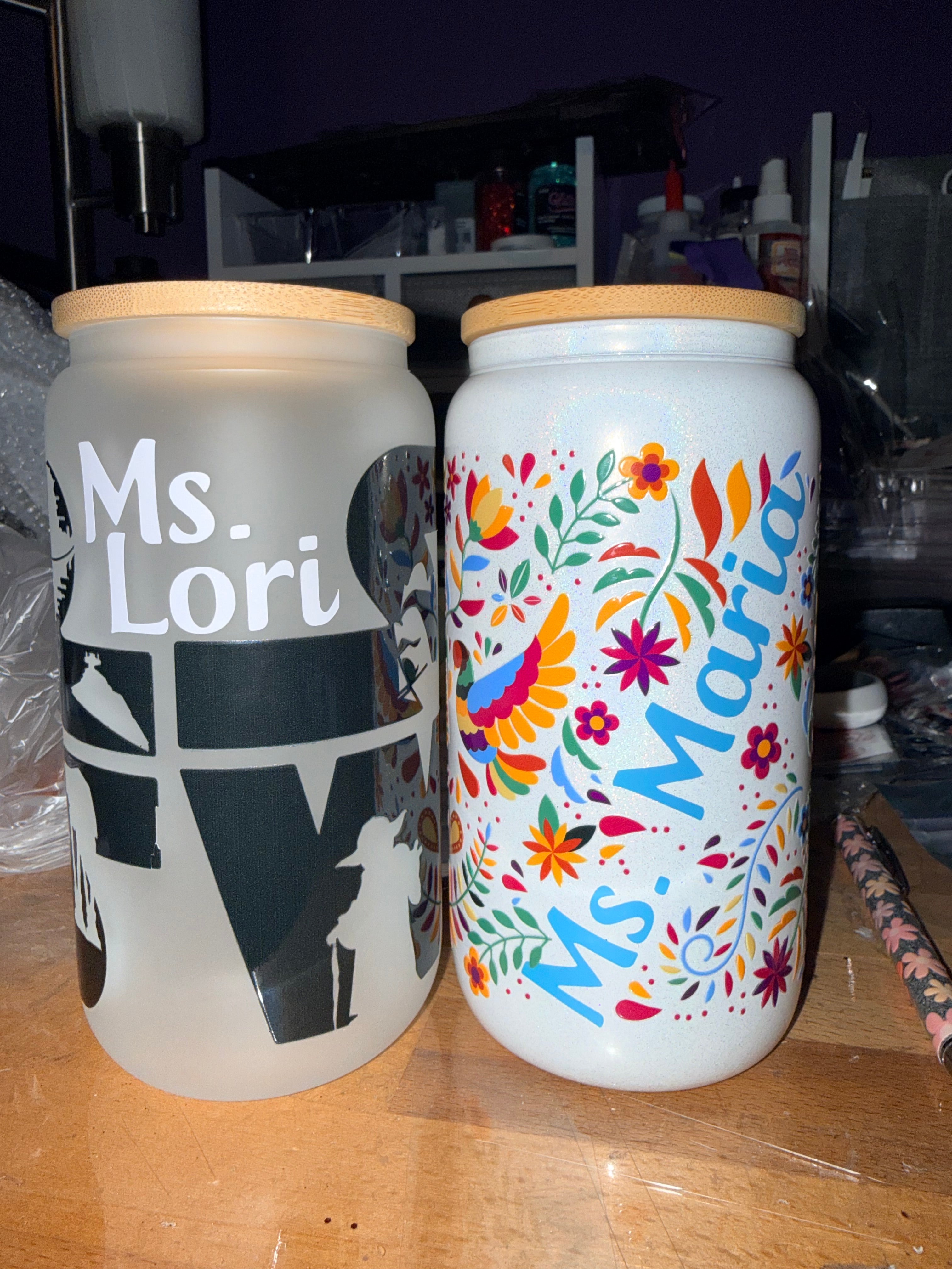 16oz Customized Glass Cups